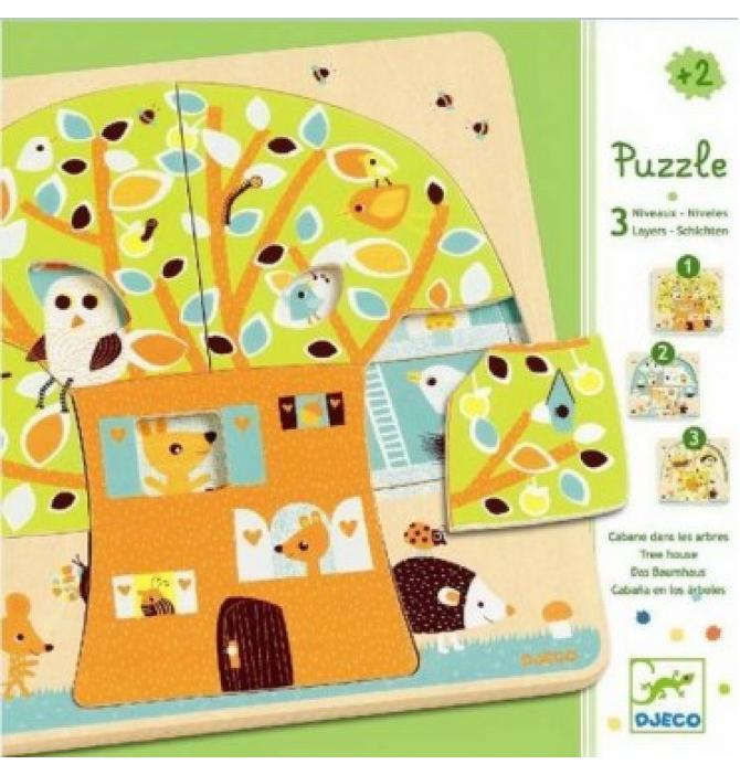 Puzzle Bois 3 niveaux : Chez Nut