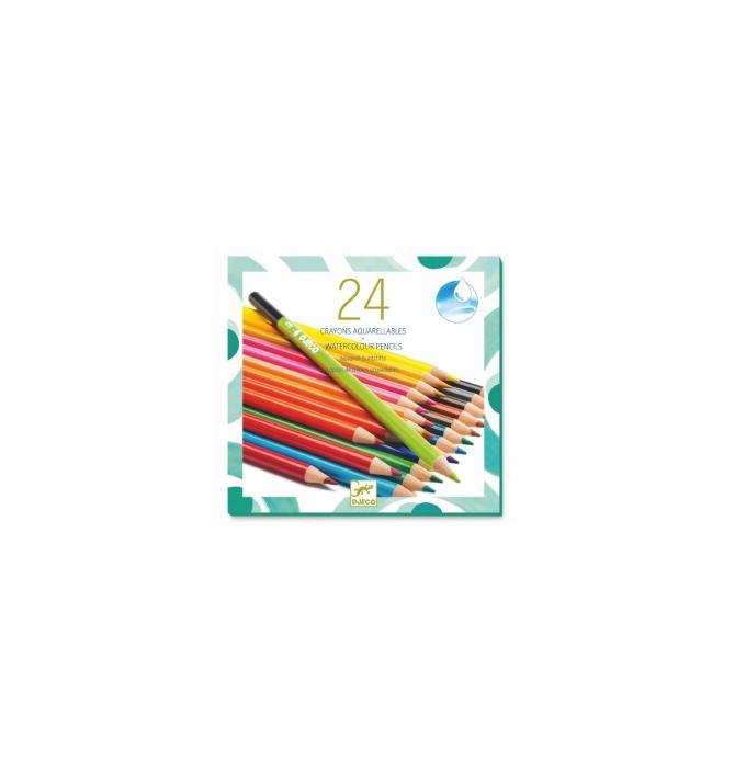 24 Crayons Aquarellables