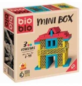 Bioblo - Mini Box - Jaune Rouge Bleu - 40 briques