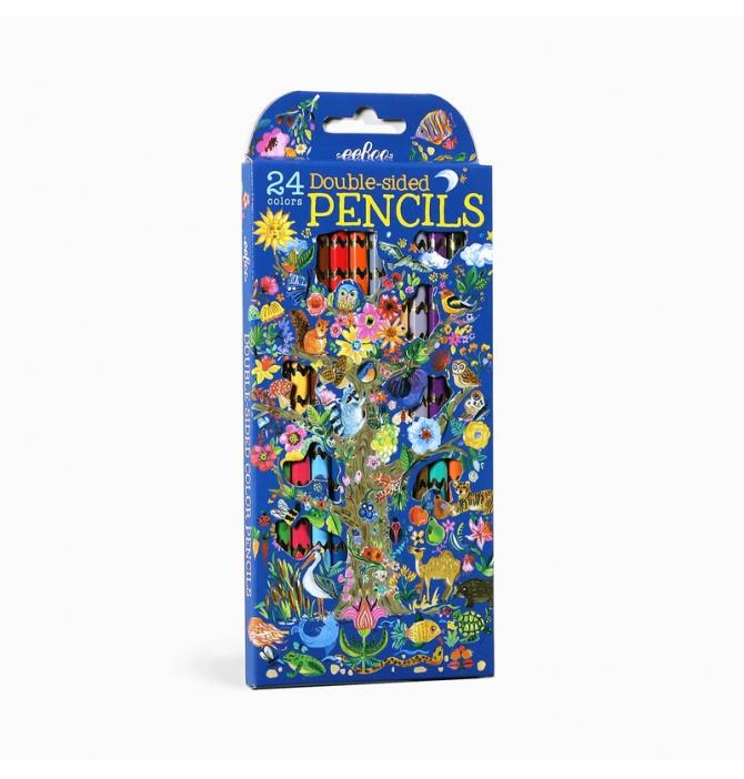 12 Crayons de Couleur double-face