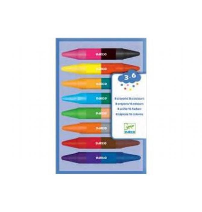 Crayons de cire double côté