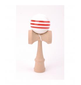 Kendama Blanc rayé Rouge