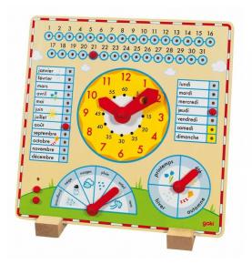 Horloge Calendrier en Bois