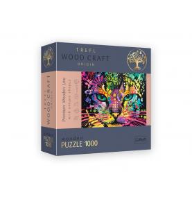 Puzzle Colorful Cat en bois - 1000 pièces