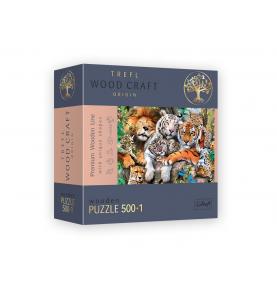 Puzzle Wild Cats in the Jungle en bois - 500 pièces