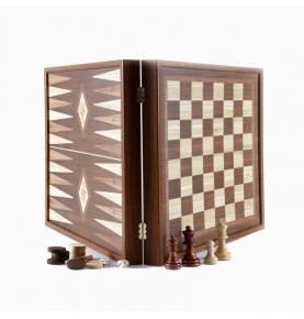 Echecs / Backgammon - Coffret en Bois