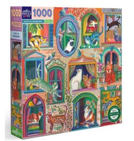 Puzzle 1000 pièces - Cats in windows