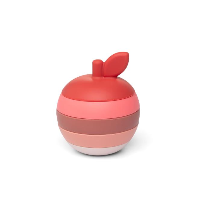 Pomme rouge à empiler en silicone