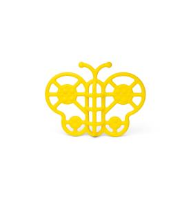 Hochet Papillon jaune en silicone
