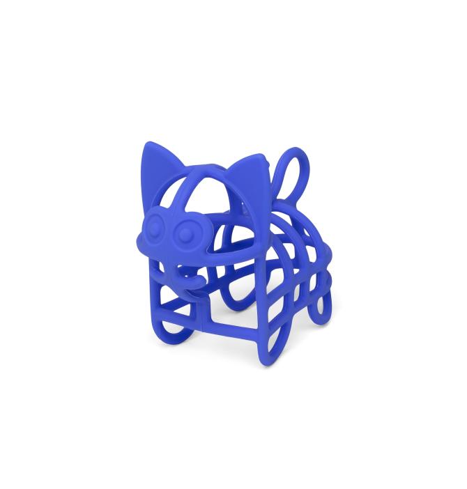 Hochet Chat violet en silicone