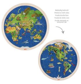 Puzzle double face Globe Terrestre - 36 pièces