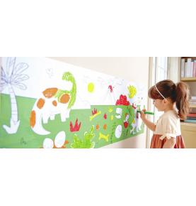 Rouleau à Dessin et Feutres - Dinosaures