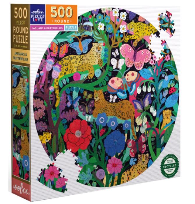 Puzzle Jaguars et Papillons - 500 pièces