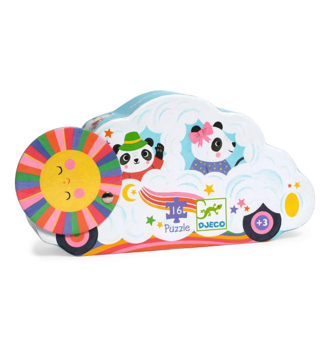 Puzzle Silhouette Voiture Nuage - 16 pièces