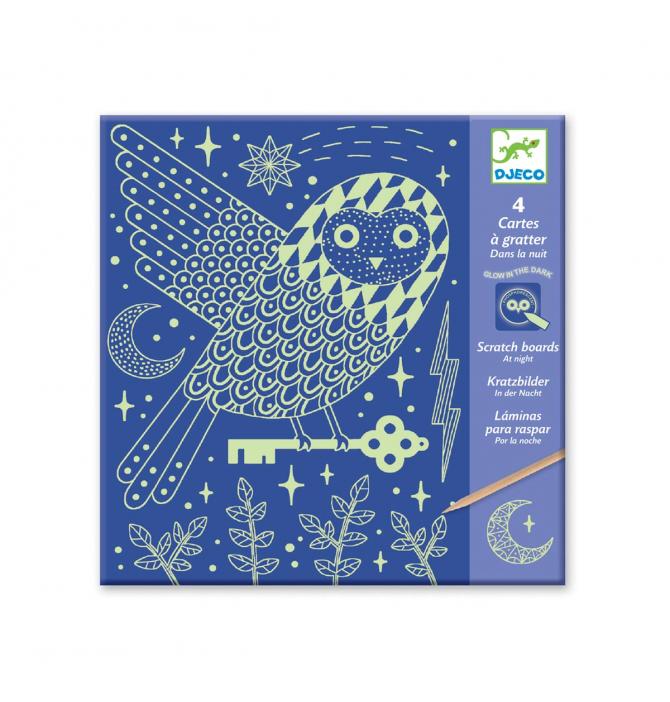 Cartes à gratter - Dans la nuit (phoshorescent)